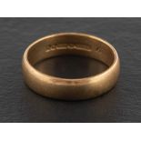 A 9ct gold band ring,: with hallmarks for Birmingham, 1994, ring size U, total weight ca. 5.2gms.