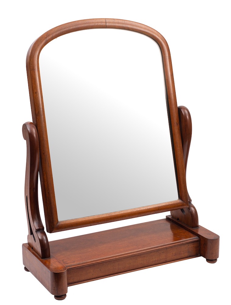 A Victorian mahogany dressing table mirror, last quarter 19th century,