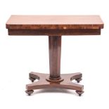 A Regency rosewood card table, circa 1815,