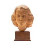 * Arthur Fleischmann (1896-1990) Bust of a Katherine McClure-Smith, aged 3, terracotta,