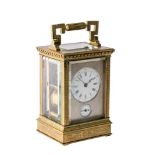 A French Victorian engraved Anglaise carriage clock: the eight-day duration movement having a