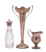 A George V silver specimen vase, maker's mark worn possibly Stewart Dawson & Co, Birmingham,