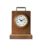 Jaeger a wooden Electronic timepiece clock: the round dial signed Jaeger, Electronic,