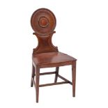 A Regency mahogany hall chair, circa 1815,