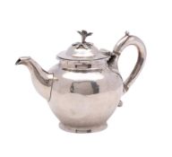 A Victorian silver bachelor's teapot, maker Charles Boynton II, London,