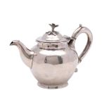 A Victorian silver bachelor's teapot, maker Charles Boynton II, London,