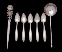 An Imperial Russian silver spoon,