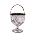 A Victorian silver cream pail, maker Henry Holland, London, 1860: initialled,