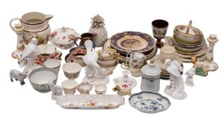 A mixed and varied lot of English and Continental ceramics: mostly 19th/20th century [approx.