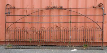A Victorian wrought iron estate gate, last quarter 19th century,