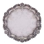 A Victorian silver salver, maker Walter & John Barnard, London,