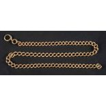 A curb-link chain,: length ca. 45cms, total weight ca. 37.8gms.
