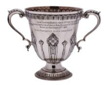 A late Victorian silver twin-handled cup, maker Frederick Augustus Burridge, London,