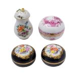 A pair of Meissen boxes and covers,