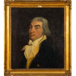 English School late 18th Century- Portrait of a gentleman,:- head and shoulders,