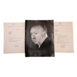 Alfred Hitchcock (1899-1980) British Film Director. A signed and inscribed 10.