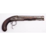 An early 18th century percussion cap converted pistol by Rigby, Dublin:,