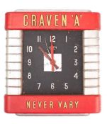 Craven 'A', a promotional wall clock: with a Smiths Electric movement,