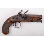 An early 19th century flintlock travelling pistol by Woolfield.