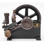 A scale model of an A E & H Robinson 'X ' Type single cylinder inclined hot tube gas engine,