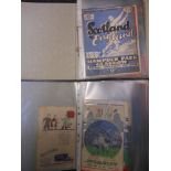 Two albums containing programmes for England v Scotland: dating from 1946 through to 1989,