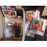 An extensive collection of United Review magazines together with assorted Manchester United tickets