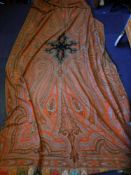 A Kashmiri throw of paisley designs with central pole medallion to a boteh field,