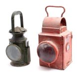 A WWII period Railway hand signal lantern by Eastgate & Sons Ltd,