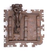 A Continental Gothic 'moraillon' lock,possibly French or Spanish,