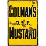 An early 20th century enamel advertising sign 'Colmans' D.S.