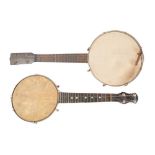 Two early 20th century ukulele banjos,