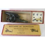 Britains set No 2107 18" Howitzer: with spring loaded cartridge and six shells, boxed.