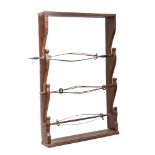 An early 19th Century Continental chestnut spit rack:,