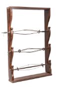 An early 19th Century Continental chestnut spit rack:,