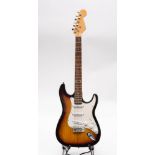 A Stratocaster type electric guitar, unsigned,