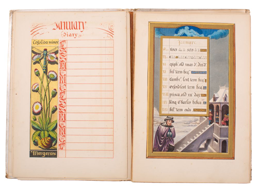 EARLY COLOUR PRINTING : [ Noel Humphreys ] The Illuminated Calendar for 1845 and home diary. - Image 3 of 5