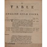 COINS : A Table of English Gold Coins, from the Eighteenth Year of King Edward 111.