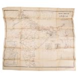 SURVEY OF INDIA - A Military Traffic Map of India : large map on paper and folded with a few short