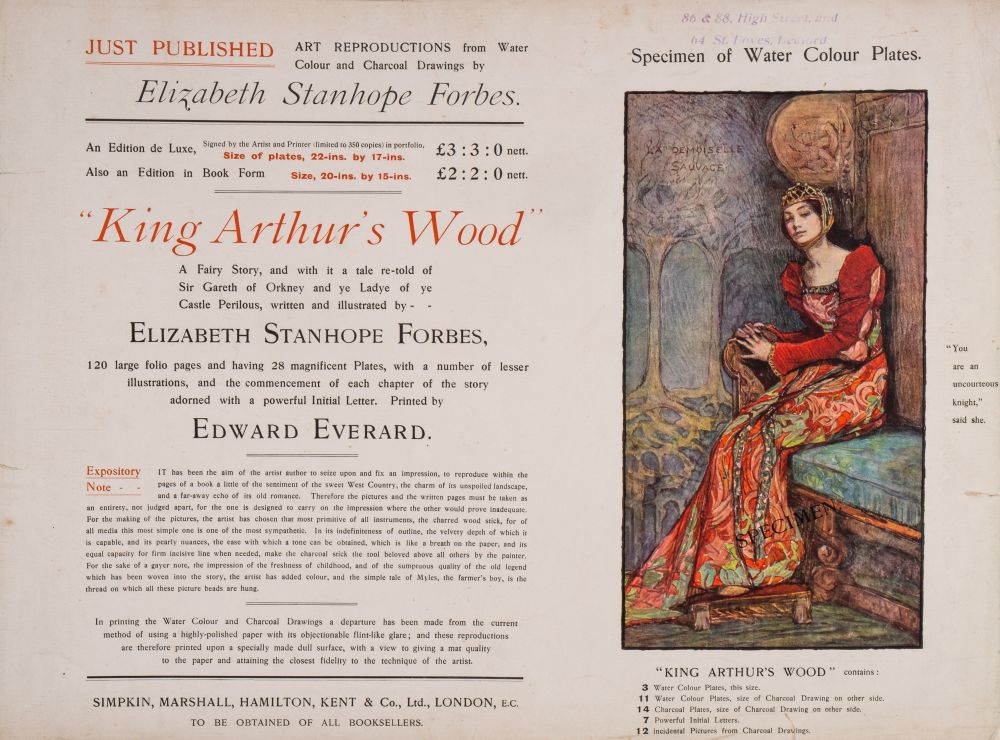 FORBES - Elizabeth Stanhope : King Arthur's Wood : A Fairy Story. Written and Illustrated by E. S. - Image 3 of 5