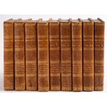 SHAKSPEARE, William : The Plays - 9 volume set, full calf neatly rebacked, plates, 8vo, London,