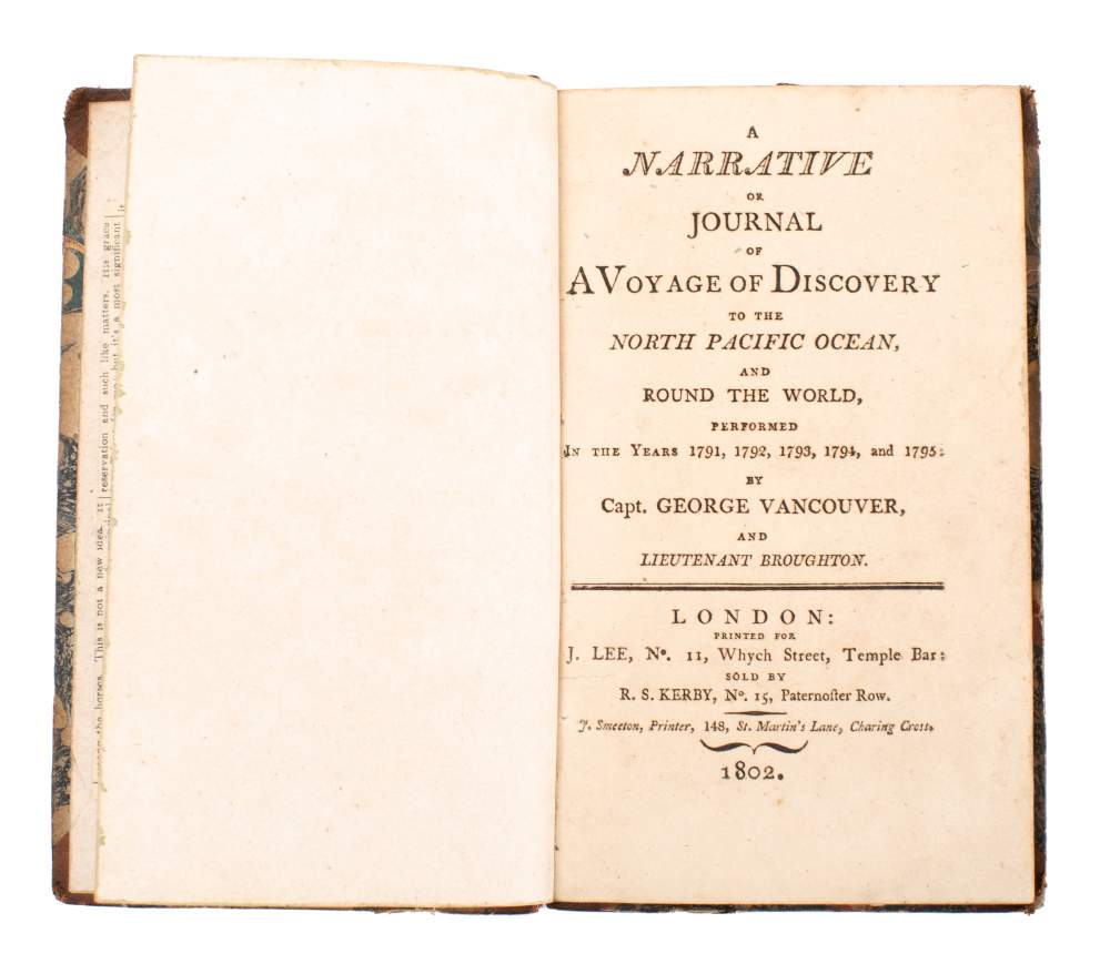 BOUND VOLUME : 1) A Narrative or Journal of a Voyage of Discovery to the North Pacific Ocean,