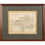 MOULE, Thomas - Devonshire : hand coloured map with vignette views, 250 x 180 mm.