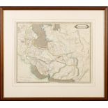 LIZARS,W : Persia. engraved map with outline colouring. 475 x 380. In attractive wood frame.
