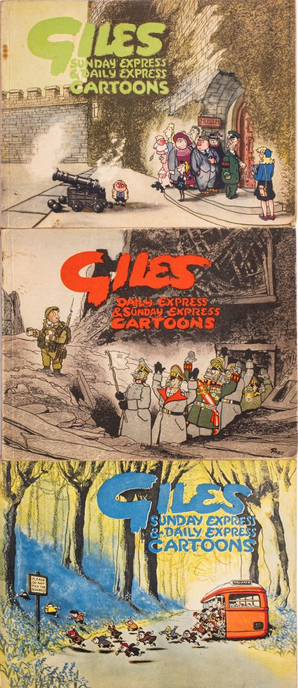 GILES : Sunday Express & Daily Express Cartoons - The first three volumes.