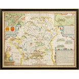 SPEED, John - Hartford shire Described [Hertfordshire] hand coloured map, 510 x 380 mm.