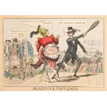 CARICATURES / POLITICAL CARTOONS : contemporary hand coloured etching ...