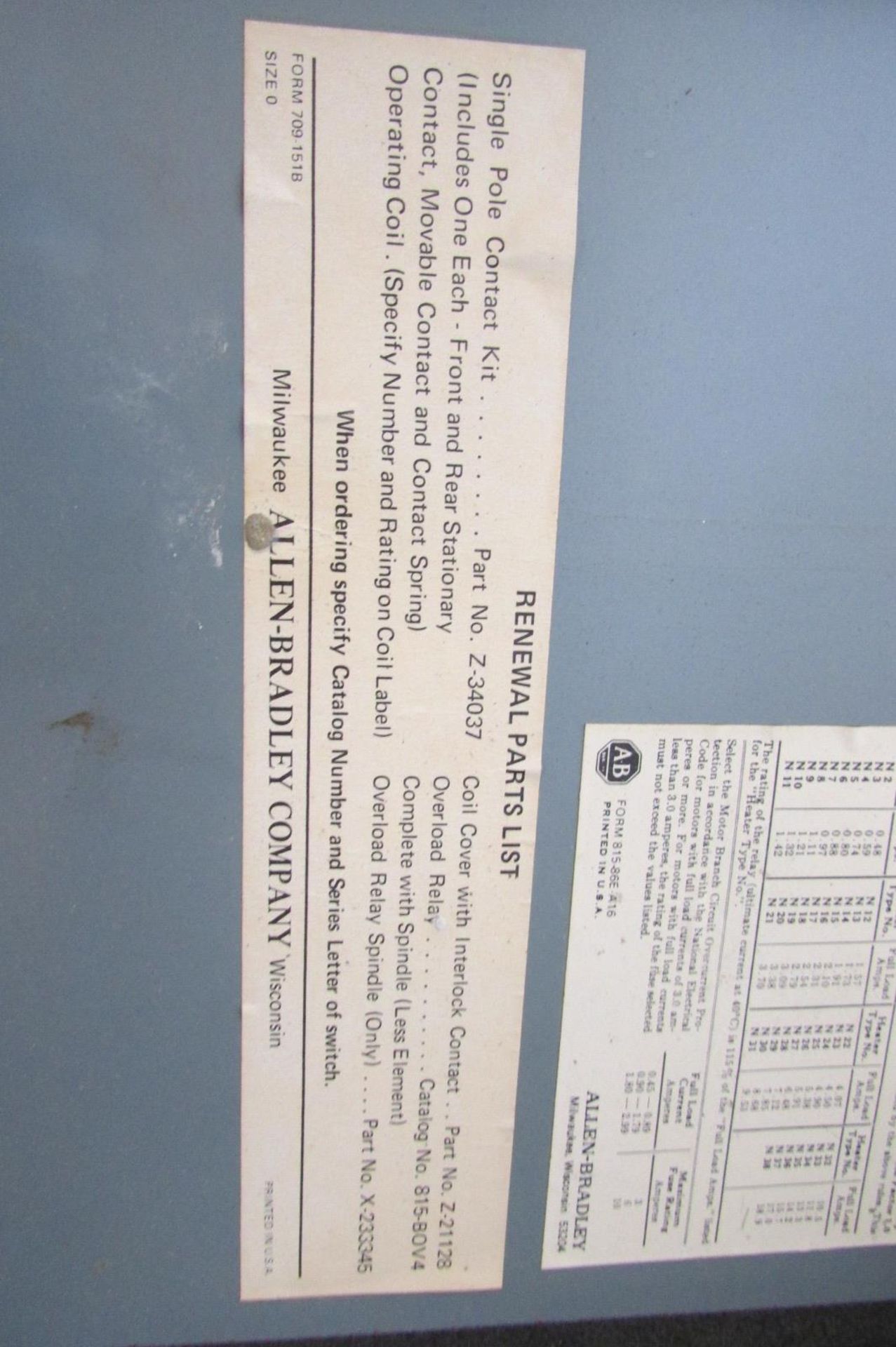 Allen Bradley Starter Box Part No. Z-34037 - Image 2 of 3