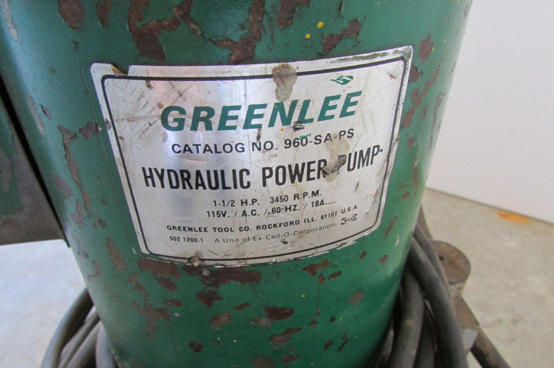 Greenlee Cat No 960-SA PS Hydraulic Power Pump - Image 2 of 4