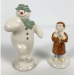 2 Royal Doulton ceramic figurines from The Snowman Gift Collection. James - DS1 (approx. 9.5cm tall)