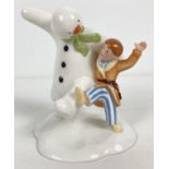 Ltd Edition Royal Doulton ceramic figurine "The Snowman and James Dancing in the Snow". Limited to